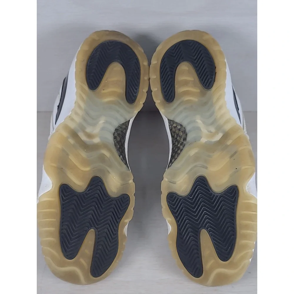 Jordan 11 Retro Sz 7Y Gratitude Kids White Black Metallic Gold 378038-170